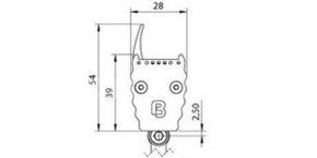 Barthelme LED-Wallwasher 24VDC 336mm 2700K 17Gr 633427172