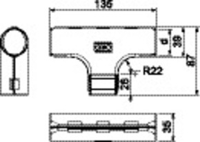 OBO Bettermann Vertr Quick-Pipe-T-Stück 3000 TMS M32 LGR