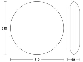 Steinel Sensor-LED-Außenleuchte S 4000K SI DL Vario Quat 035440