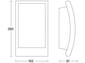 Steinel Außenleuchte mit Sensor 81 x 162 x 280 mm L 22 N anthrazit