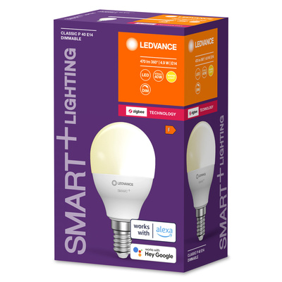 Ledvance LED-Tropfenlampe E14 ZigBee, dim. SMART #4058075729100