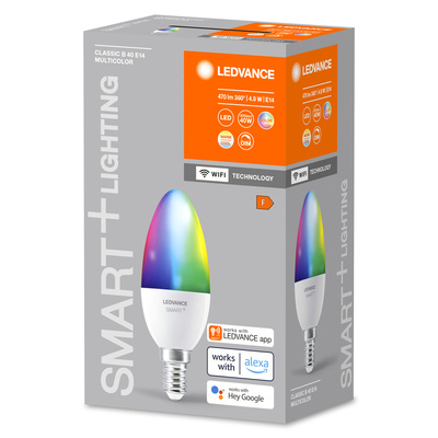 Ledvance LED-Kerzenlampe E14 WIFI, RGBW SMART #4058075778597