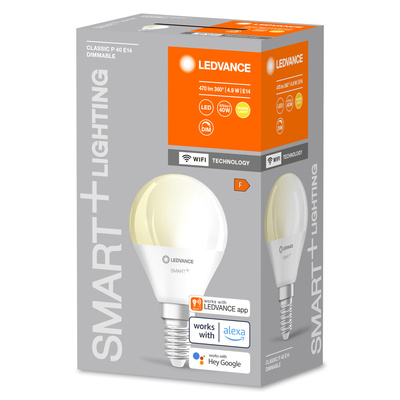 Ledvance LED-Tropfenlampe E14 WIFI, dim. SMART #4058075778610