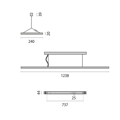 Performance in Light LED-Pendelleuchte 3000K, DALI 3115945