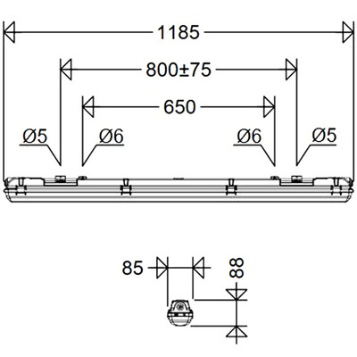 Schuch Licht LED-Feuchtraumleuchte 4000K 167 12L42G2 T40 H50