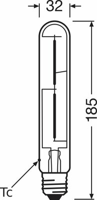 Osram LAMPE LED-Vintage-Lampe E27 820 1906LEDCLF354W820FGD