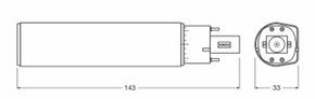 Ledvance LED-Kompaktlampe f. EVG G24Q-2, 830 DULUXLEDDE18HFV7W830