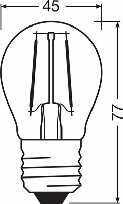 Ledvance LED-Tropfenlampe E27 827, dim. LCLP40D4.8W827FCL27P