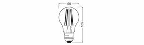 Ledvance LED-Lampe E27 827 LEDCLA10011W827FCLP