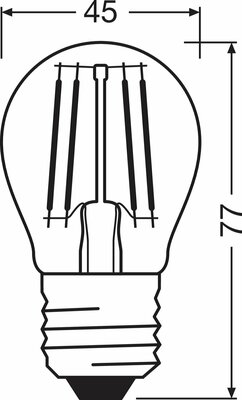 Ledvance LED-Tropfenlampe E27 827 LEDCLP605.5827FCL27P