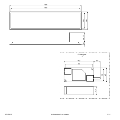 EVN Lichttechnik LED-Einbaupanel BPSU12300102