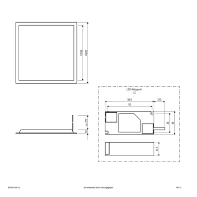 EVN Lichttechnik LED-Einbaupanel BPSU62300102