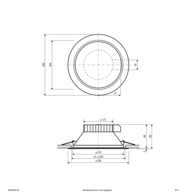 EVN Lichttechnik LED-Deckenleuchte ML, MC DSM54250125