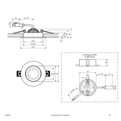 EVN Lichttechnik LED-Deckenleuchte schwenkbar E44060902