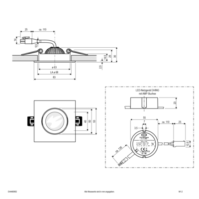 EVN Lichttechnik LED-Deckenleuchte schwenkbar E44460902