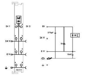 WAGO GmbH & Co. KG Digital Eingangsklemme 2-Kanal DC24V 3.0ms 750-410