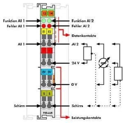 WAGO GmbH & Co. KG Analog Eingangsklemme 2-Kanal 0-20mA Singl 750-465