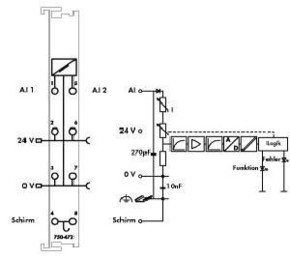 WAGO GmbH & Co. KG Analog Eingangsklemme 2-Kanal 0-20mA Singl 750-472