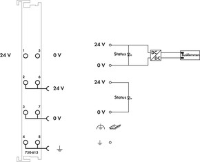 WAGO GmbH & Co. KG Potentialeinspeisung DC24V, Busnetzteil 750-613