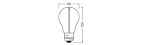 Ledvance LED-Lampe E27 2700K 1906CLASAFILMAG101.8