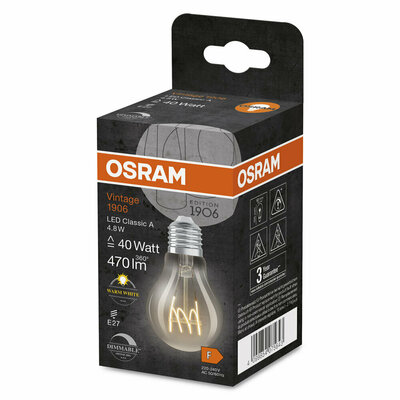 Ledvance LED-Lampe E27 2700K, dimmbar 1906CLASSICADIM404.8