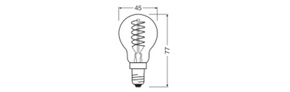 Ledvance LED-Tropfenlampe E14 2700K, dimmbar 1906CLASSICPDIM404.8