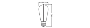 Ledvance LED-Lampe E27 2700K 1906LEDED.162.2W2700