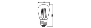 Ledvance LED-Lampe E27 2200K 1906MINIED.ST45DIM33