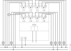 Theben Schalt-/Jalousieaktor 8-/4-fach, o.Erweit. RM 8 T KNX