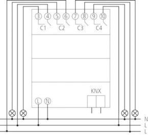 Theben Schaltaktor 4-fach, o.Erweiter. RM 4 U KNX