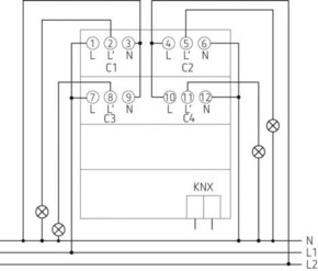 Theben Dimmaktor 4-fach DM 4-2 T KNX