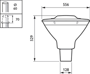 Philips Lighting LED-Mastleuchte 830, Z60 BDS491 LED #20195800