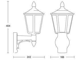 Steinel Außenleuchte ohne Sensor 243 x 188 x 404 mm L 15 weiß