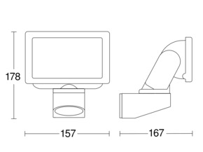 Steinel Strahler ohne Sensor 167 x 157 x 178 mm LS 150 WS 4000K