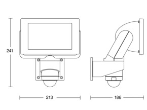 Steinel Sensor-LED-Strahler 186 x 213 x 241 mm LS 300 S SW 4000K