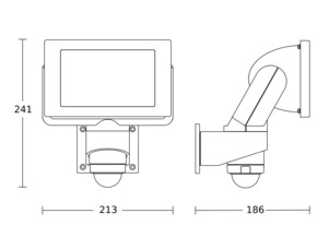 Steinel Sensor-LED-Strahler 186 x 213 x 241 mm LS 300 S SW 4000K