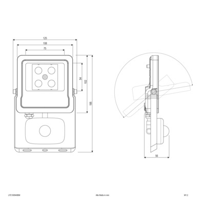 EVN Lichttechnik LED-Strahler m. Bewegungsmelder LFE100940BM