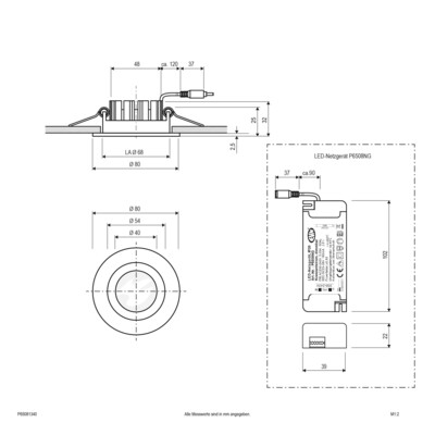 EVN Lichttechnik LED Downlight schwenkbar dimmbar, IP65 P65081340