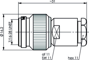 Telegärtner TNC Kabelstecker löt/schr RG59 75Ohm 100023816