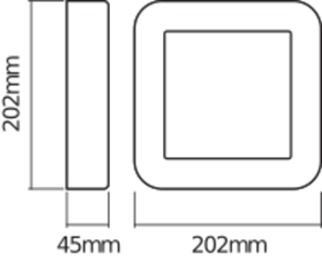 Ledvance LED-Wandleuchte END.ST.SquareSQ13WDG