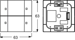 Busch-Jaeger Bedienelement 2-fach elfenbeinweiß 6126/01-82-500