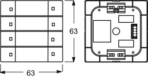 Busch-Jaeger Bedienelement 4/8-fach elfenbeinweiß 6127/02-82-500