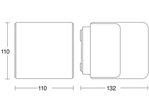 Steinel Außenleuchte ohne Sensor 132 x 110 mm L 835 C ANT 3000K