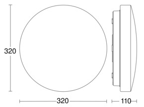 Steinel Sensor-LED-Innenleuchte P2-R Flat S EM 3000k RS PRO P2-R FL EM WW