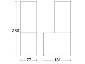 Steinel Außenleuchte ohne Sensor 131 x 78 x 260 mm L 605 ANT 3000K