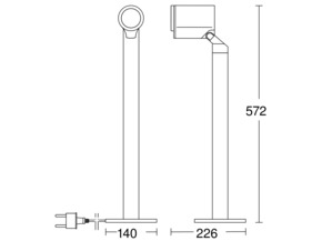 Steinel LED-Strahler ohne Sensor 226 x 140 x 572 mm Spot Way ANT 3000K