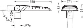 Trilux LED-Mastan-/Aufsatzleuchte 722, anthr. LIQ 50N-AB2L#7898841