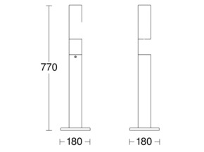 Steinel LED-Außenleuchte o. Sensor anthrazit GL 65 3000K