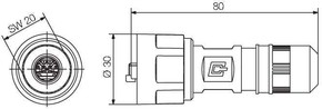 Weidmüller Steckverbinder RJ45 schwarz IE-PS-V01P-RJ45-FH