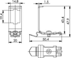 Telegärtner Hutschienenadapter 90/180 für AMJ/UMJ 100022668